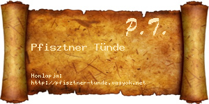 Pfisztner Tünde névjegykártya